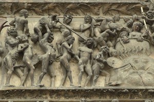 Tympan du jugement dernier, Cathédrale de Bourges (détail)