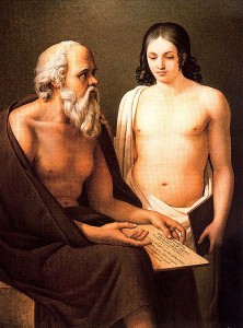 José Aparicio, "Socrate enseignant à un jeune homme"